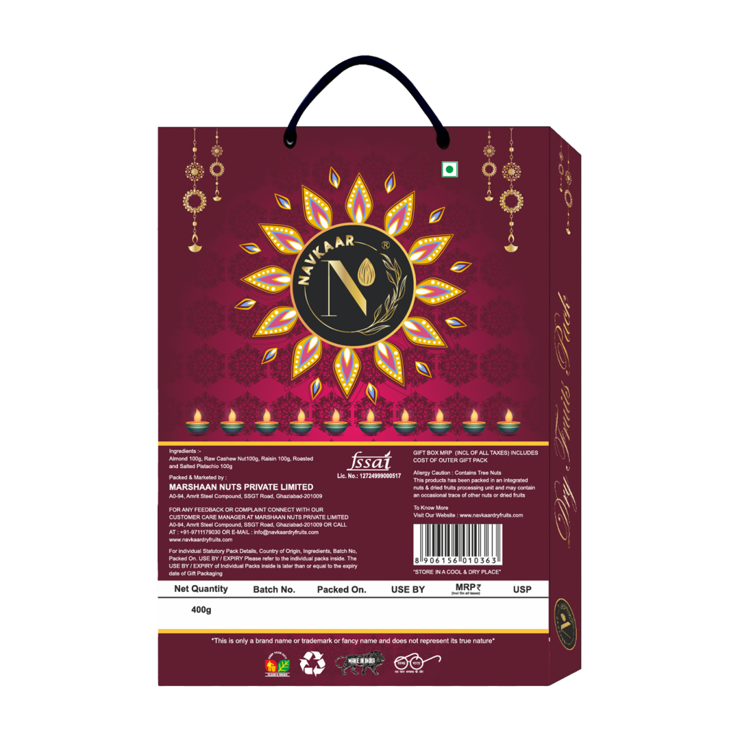 Navkaar Dry Fruits Gift Pack 400gm
