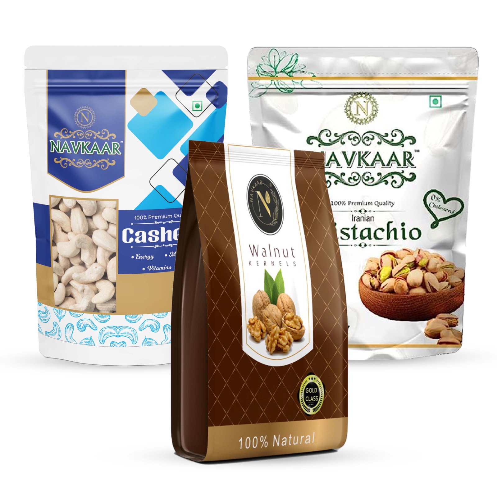 Cashew Walnuts Pistachio Combo Pack