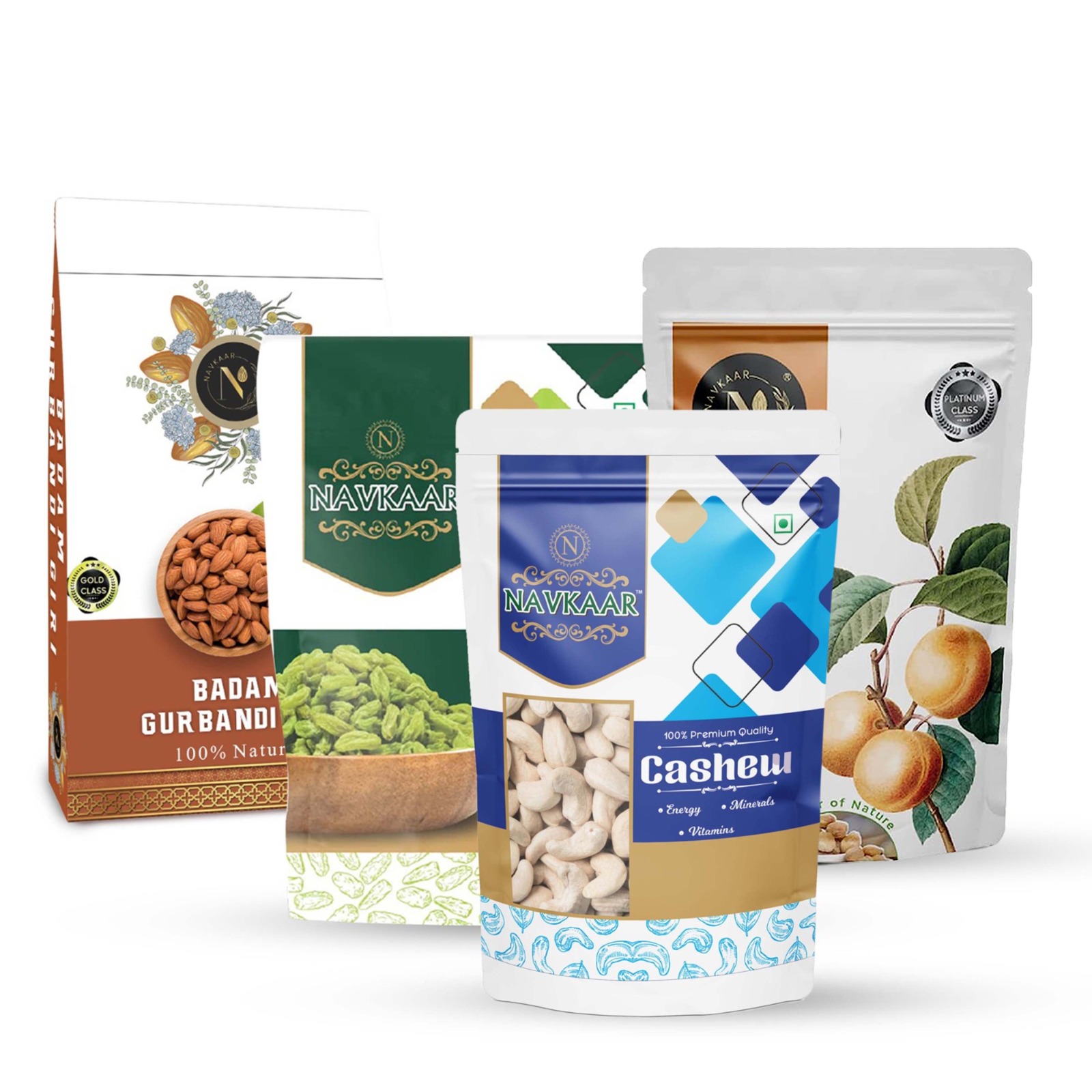 Almond Cashew Raisin Apricot Combo Pack